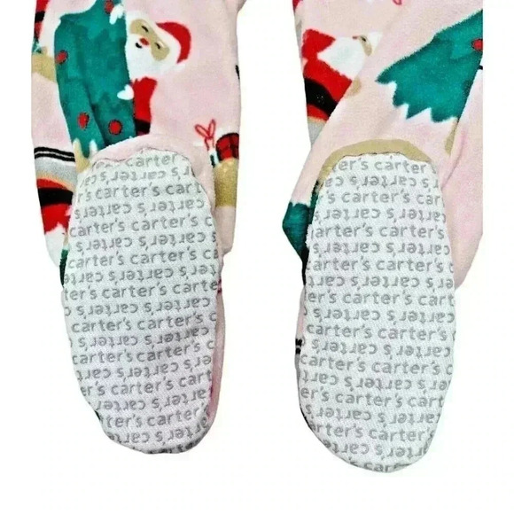 Carter's Girl's Pink Footed Christmas Pajama's SIZE-2T/24 MONTHS - Picture 6 of 6
